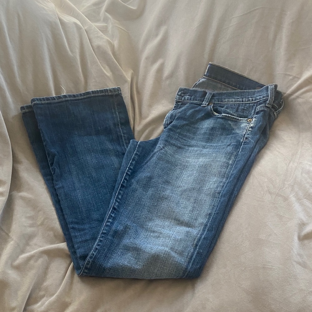 Citizens Of Humanity Blue Denim Jeans with Tan Stitching